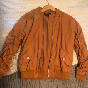 Mustard yellow bomber jacket